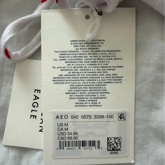 American eagle cropped tank top & high rise short pajama set w/ slouch socks - Picture 4 of 6